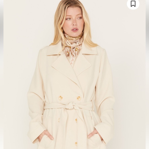 Show Me Your Mumu Women’s Trevor Trench Coat in Cream, NWT - Picture 3 of 13